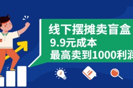 （1896期）线下摆摊卖盲盒，9.9元成本最高卖到1000利润