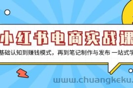 小红书电商实战课，从基础认知到赚钱模式，再到笔记制作与发布 一站式学习