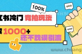 小红书冷门 竞拍玩法 日收1000+ 不耽误引流 可以做店铺 可以做私域