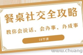 27项餐桌社交全攻略：教你会说话、会办事、办成事（28节课）