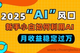 （13821期）2025“ AI ”风口，新手小白如何利用ai，每月收益稳定过万