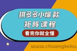 拼多多爆款矩阵课程：教你测出店铺爆款，优化销量，提升GMV，打造爆款群