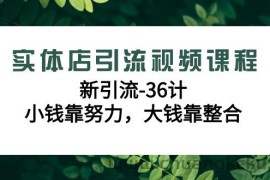 实体店引流视频课程，新引流-36计，小钱靠努力，大钱靠整合（48节课）