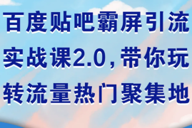 （1527期）百度贴吧霸屏引流实战课2.0，带你玩转流量热门聚集地