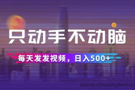 （12638期）只动手不动脑，每天发发视频，日入500+