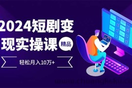 （12872期）2024最火爆的项目短剧变现轻松月入10万+