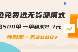 （1613期）闲鱼免费送无货源模式是如何日出500单的？一单利润2-7元 纯利润一天2000+