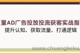 （13872期）巨量AD广告投放投流获客实战指南，提升认知、获取流量、打通逻辑