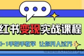 小红书推广实战训练营，小红书从0-1“变现”实战课程，教你月入过W【揭秘】