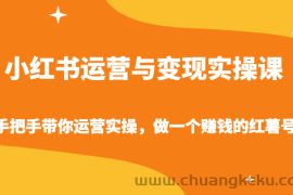 小红书运营与变现实操课-手把手带你运营实操，做一个赚钱的红薯号