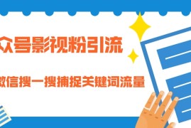 （1323期）公众号影视粉引流：利用微信搜一搜捕捉关键词流量 小白赚钱自动化（完结）