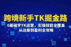 跨境新手TK掘金路：0基础学TK运营，实操技能全覆盖，从注册到盈利全攻略