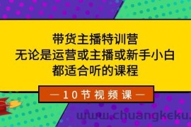 带货主播特训营：无论是运营或主播或新手小白，都适合听的课程