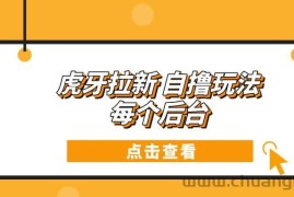 （13631期）虎牙拉新自撸玩法 每个后台每天100+