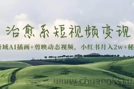 治愈系短视频变现：奇域AI插画+剪映动态视频，小红书月入2w+秘诀（含素材）