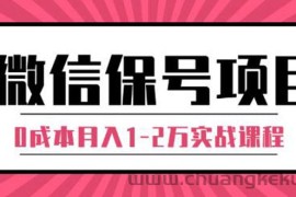 （1315期）微信保号项目,每天引流量100-200粉，0成本月入1-2万实战课程（完结）无水印