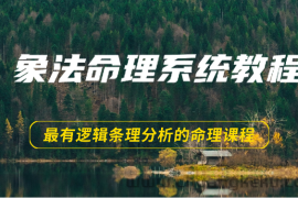 象法命理系统教程，最有逻辑条理分析的命理课程（56节）