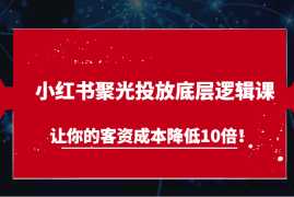 小红书聚光投放底层逻辑课，让你的客资成本降低10倍！