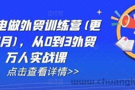 AI闪电做外贸训练营(更新25年1月)，从0到3外贸万人实战课