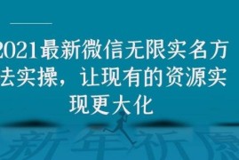 （1676期）2021最新V芯无限实名方法实操，让现有的资源实现更大化