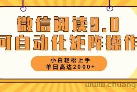 （12905期）微信阅读9.0最新玩法每天5分钟日入2000＋