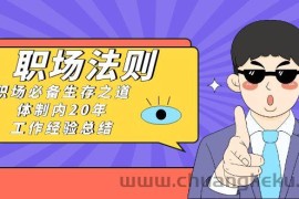 《职场法则》职场必备生存之道，体制内20年工作经验总结（17节课）