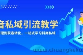 抖音私域引流教学：从项目原理到获客转化，一站式学习抖商私域