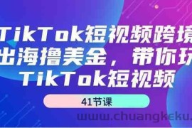 TikTok短视频跨境出海撸美金，带你玩TikTok短视频（35节课）