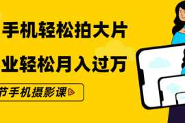 （1431期）零基础用手机轻松拍大片，靠摄影副业轻松月入过万（21节手机摄影课）