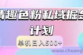 2024情趣色粉私域掘金天花板日入500+后端自动化掘金