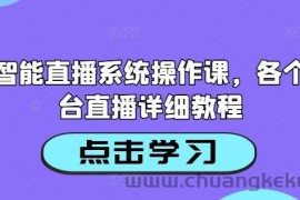 AI智能直播系统操作课，各个平台直播详细教程