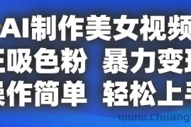 AI制作美女视频，狂吸色粉，暴力变现，操作简单，小白也能轻松上手