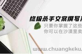 终极杀手文案-撰写系统，只要你掌握了这些秘诀，你可以在沙漠里卖沙子（42节课）