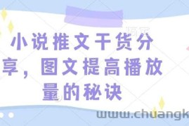 小说推文干货分享，图文提高播放量的秘诀