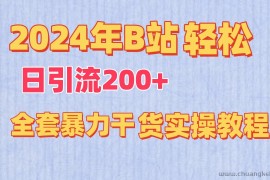 2024年B站轻松日引流200+的全套暴力干货实操教程