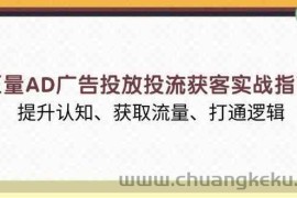 巨量AD广告投放投流获客实战指南，提升认知、获取流量、打通逻辑