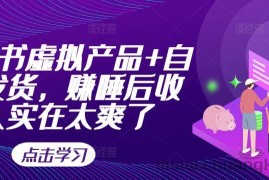 小红书虚拟产品+自动发货，赚睡后收入实在太爽了