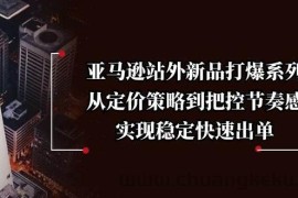 （13970期）亚马逊站外新品打爆系列，从定价策略到把控节奏感，实现稳定快速出单