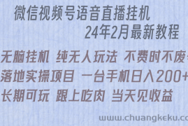 微信直播无脑挂机落地实操项目，单日躺赚收益200+