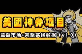 （13751期）美团神券/神会员_入门级教程，外卖券膨胀推广项目【蓝海市场攻略】