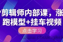 IP剪辑师内部课，涨粉跑模型+挂车视频