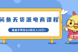 （1716期）龟课·闲鱼无货源电商课程第20期：闲鱼项目操盘手带你从0到月入20万+