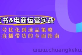 小红书&amp;电商运营实战：从账号优化到选品策略，再到直播带货的全面指南