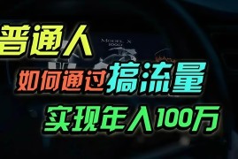 （13209期）普通人如何通过搞流量年入百万？