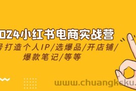 2024小红书电商实战营，养号打造IP/选爆品/开店铺/爆款笔记/等等（24节）