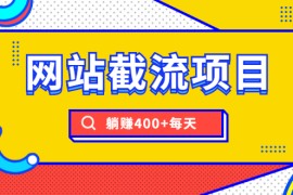 （1747期）网站截流项目：自动化快速，长久赚钱，实战3天即可躺赚400+每天