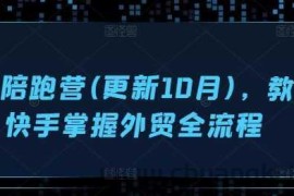 外贸陪跑营(更新10月)，教你快手掌握外贸全流程