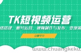 TK短视频运营：网络搭建、账号运营、视频制作与发布、变现策略