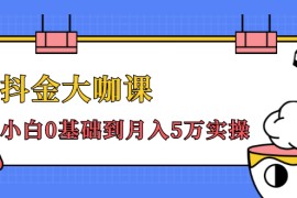 （1462期）抖金大咖课：少奇全年52节抖音变现魔法课，小白0基础到月入5万实操(无水印)