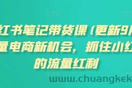 小红书笔记带货课(更新12月)流量电商新机会，抓住小红书的流量红利